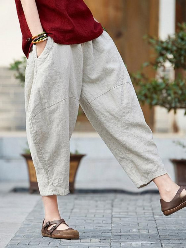 19+ Best Linen Pants Outfit Women Images 2024